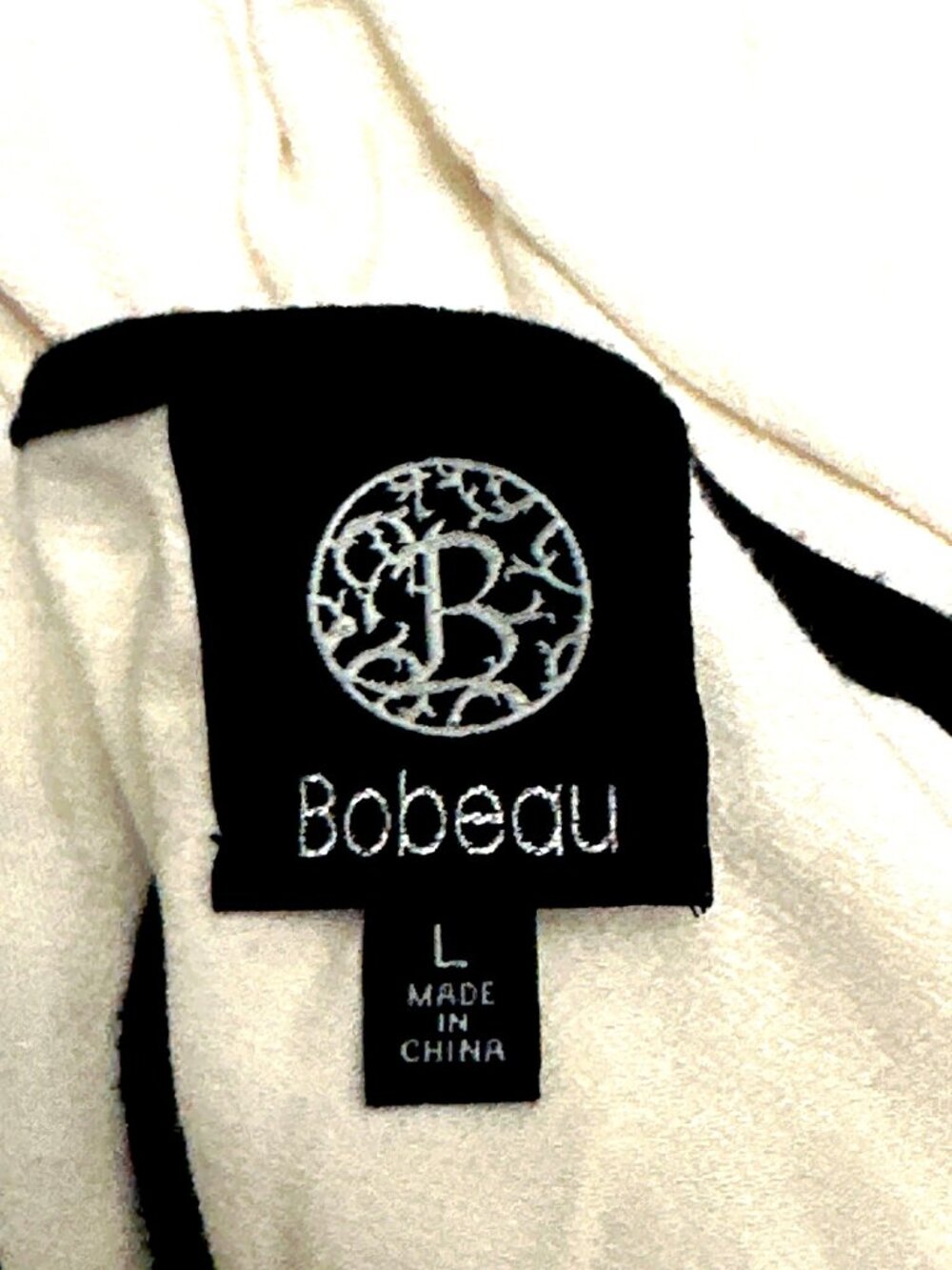 Bobeau Large White Black Ruffle Sleeve Keyhole Tunic Blouse City Chic Monochrome - Picture 6 of 9